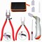 Glass Cutting Tool Kit,Glass Cutters Tools Set with Oil Feed Glass Cutter Glass Running Pliers Breaker Pliers, Glass Cutting for Stained Glass Mosaic Tiles Mirrors,Zipper Package